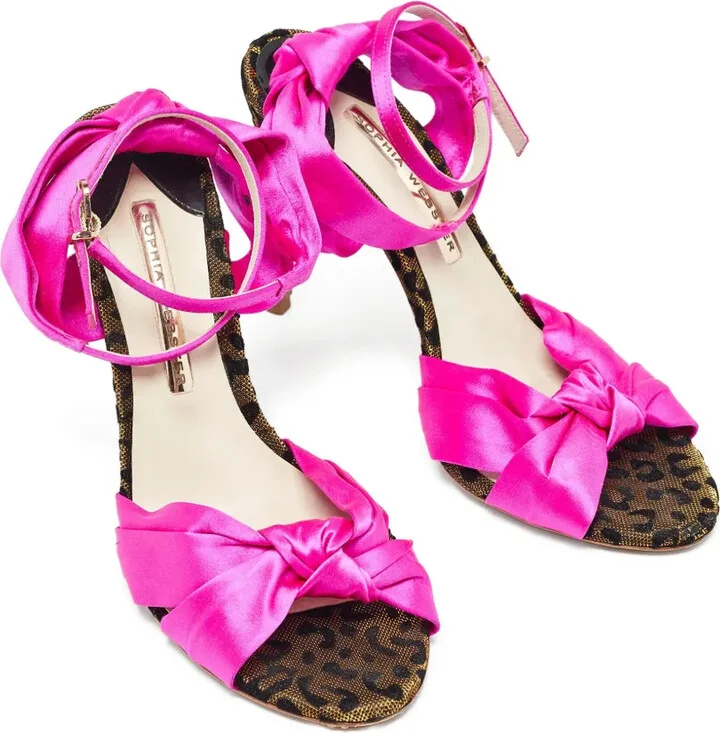 Pre-Owned 105mm Satin Bow-Embellished Sandals - Image 4