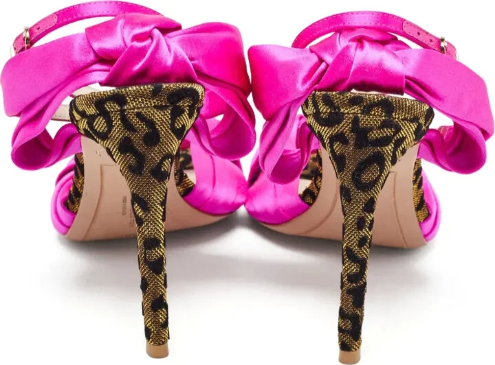 Pre-Owned 105mm Satin Bow-Embellished Sandals - Image 5
