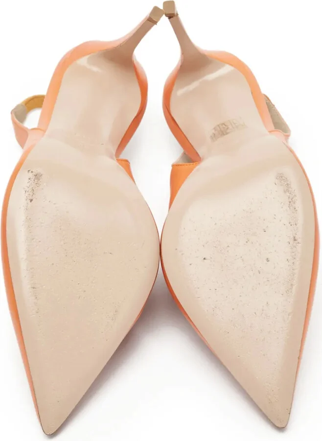 Pre-Owned 105mm Slingback Leather Pumps - Image 4