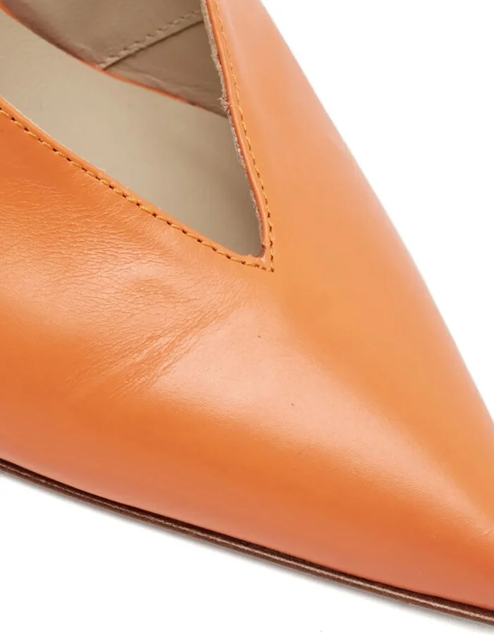 Pre-Owned 105mm Slingback Leather Pumps - Image 5