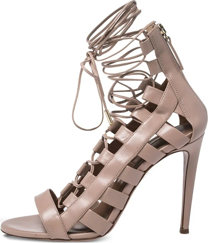 Pre-Owned 105mm Strappy Sandals