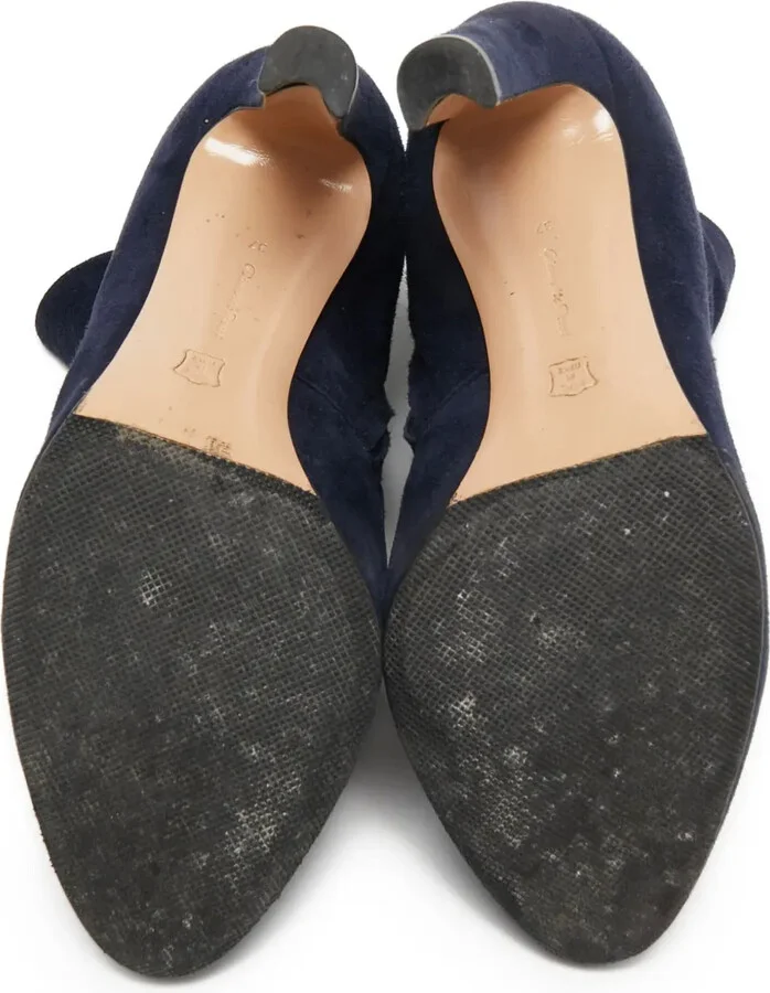 Pre-Owned 105mm Suede Ankle Boots - Image 4