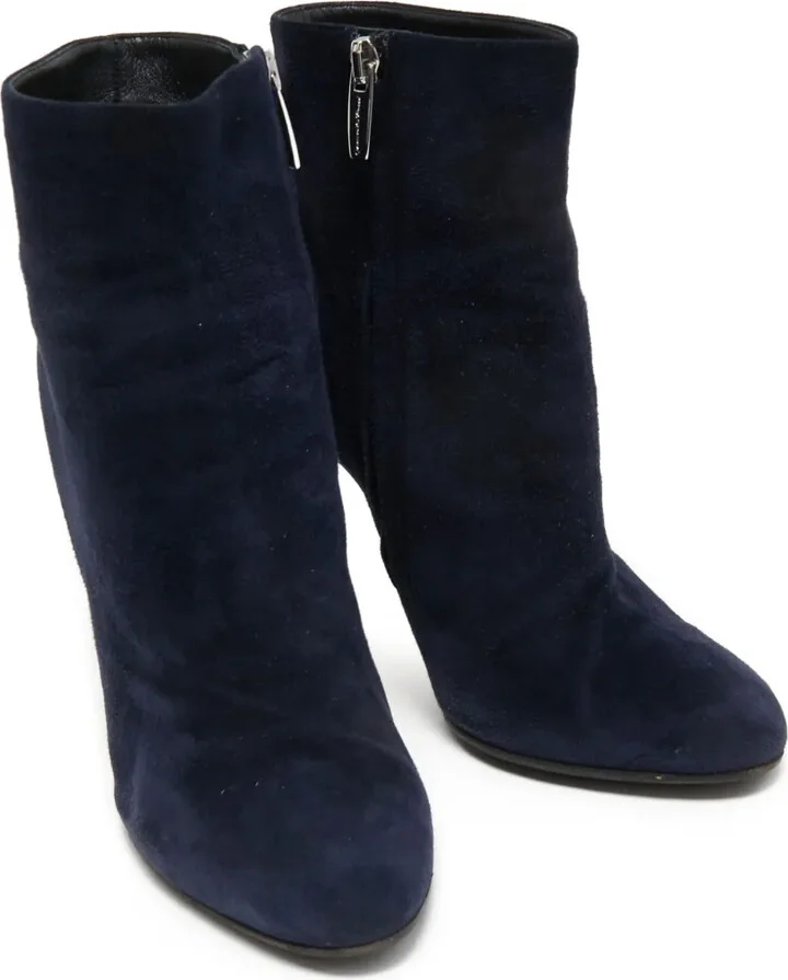 Pre-Owned 105mm Suede Ankle Boots - Image 5