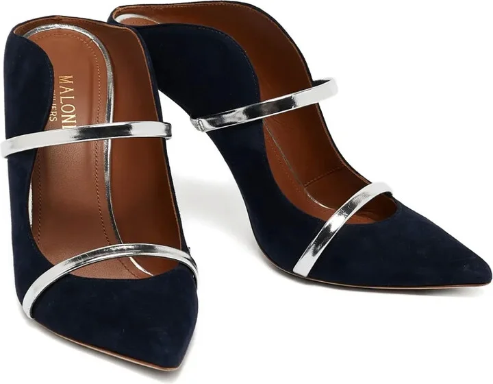 Pre-Owned 105mm Suede Mules - Image 2
