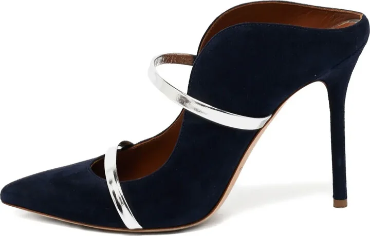 Pre-Owned 105mm Suede Mules