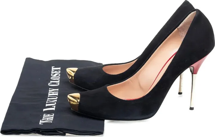 Pre-Owned 105mm Suede Pumps - Image 5