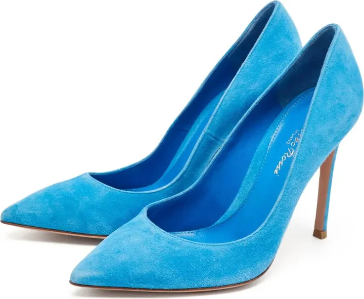 Pre-owned 105mm suede pumps - Image 2