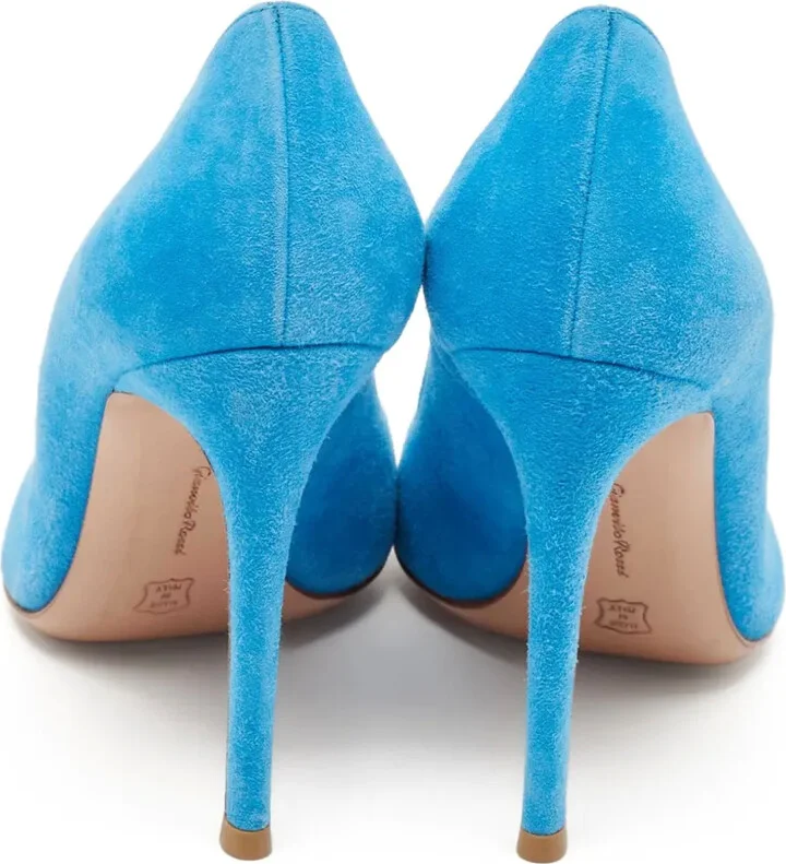 Pre-owned 105mm suede pumps - Image 4