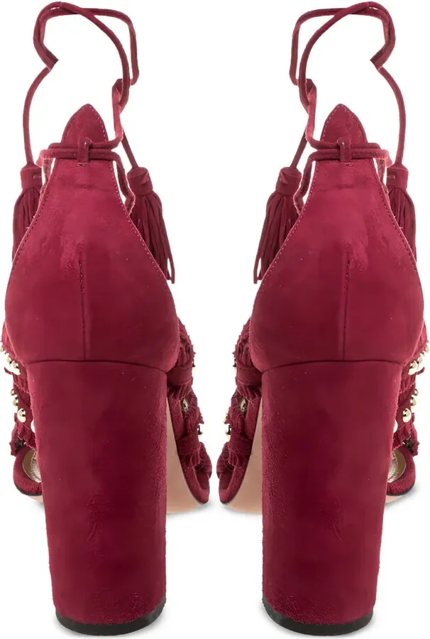 Pre-Owned 105mm Tassel Studded Sandals - Image 3