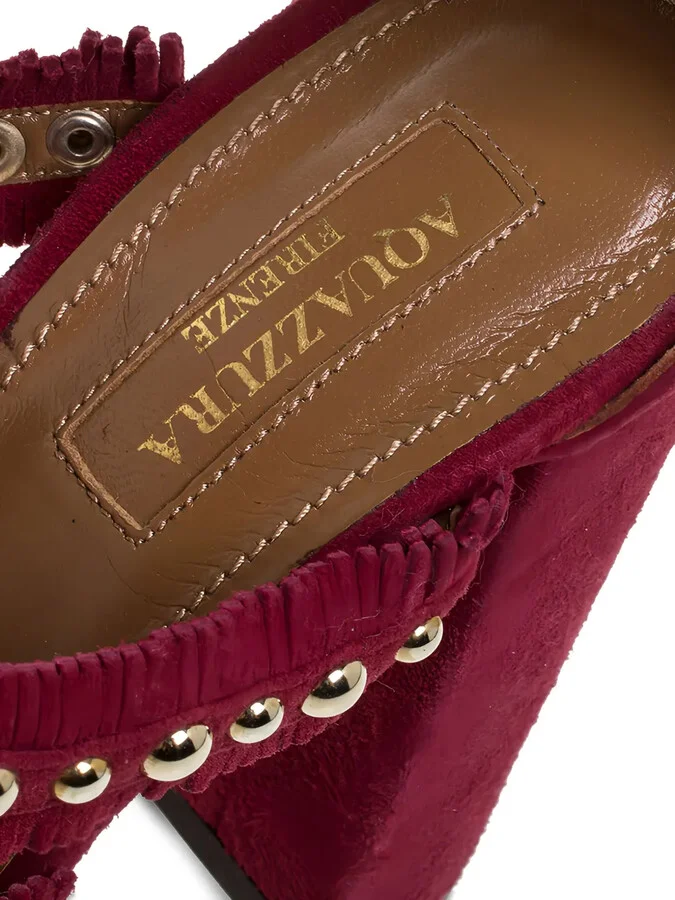 Pre-Owned 105mm Tassel Studded Sandals - Image 5