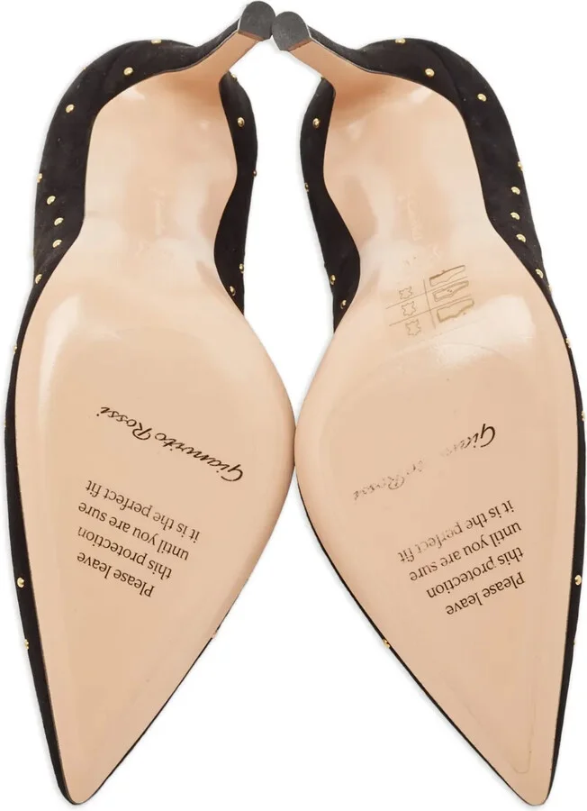 pre-owned 105mm Tyler stud-embellished pointed-toe pumps - Image 4