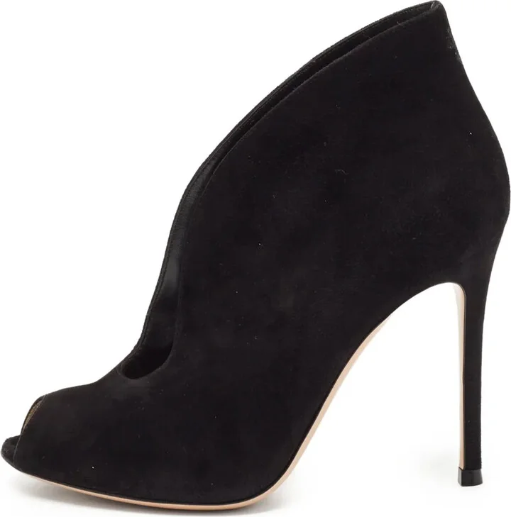 pre-owned 105mm Vamp peep-toe ankle boots