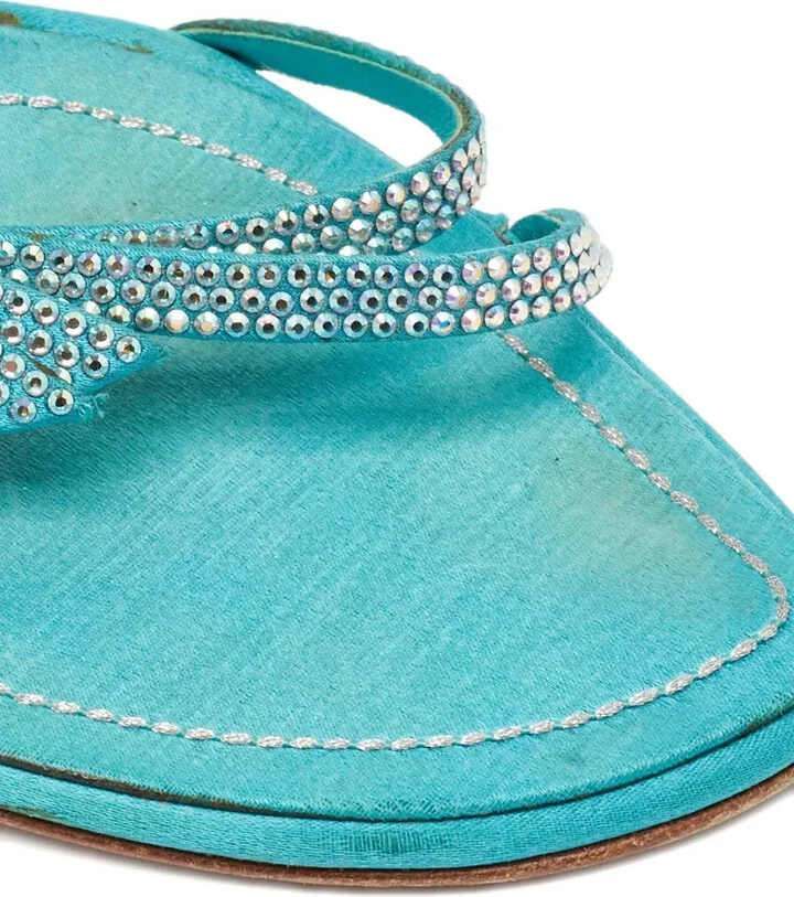 Pre-owned 110mm crystal-bow slingback sandals - Image 5