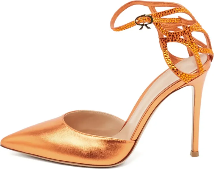 Pre-owned 110mm crystal-embellished sandals