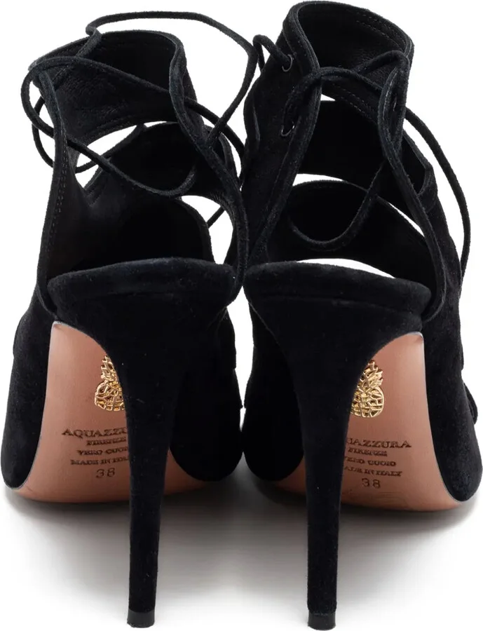 Pre-owned 110mm cut-out lace sandals - Image 2