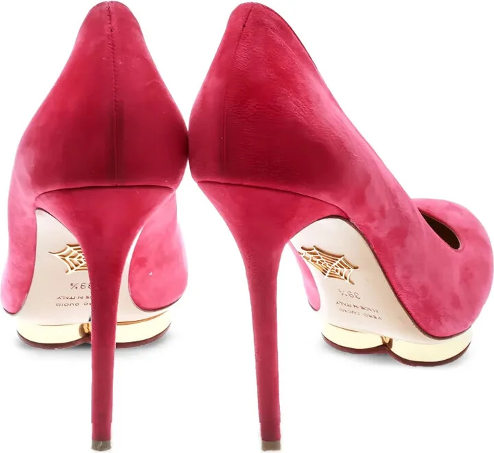 pre-owned 110mm Dotty platform pumps - Image 3