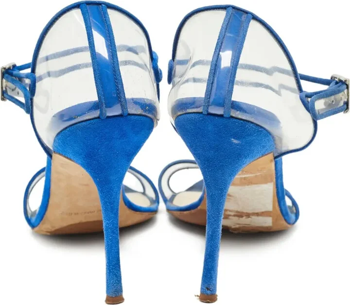 pre-owned 110mm Ferson transparent-strap stiletto sandals - Image 4