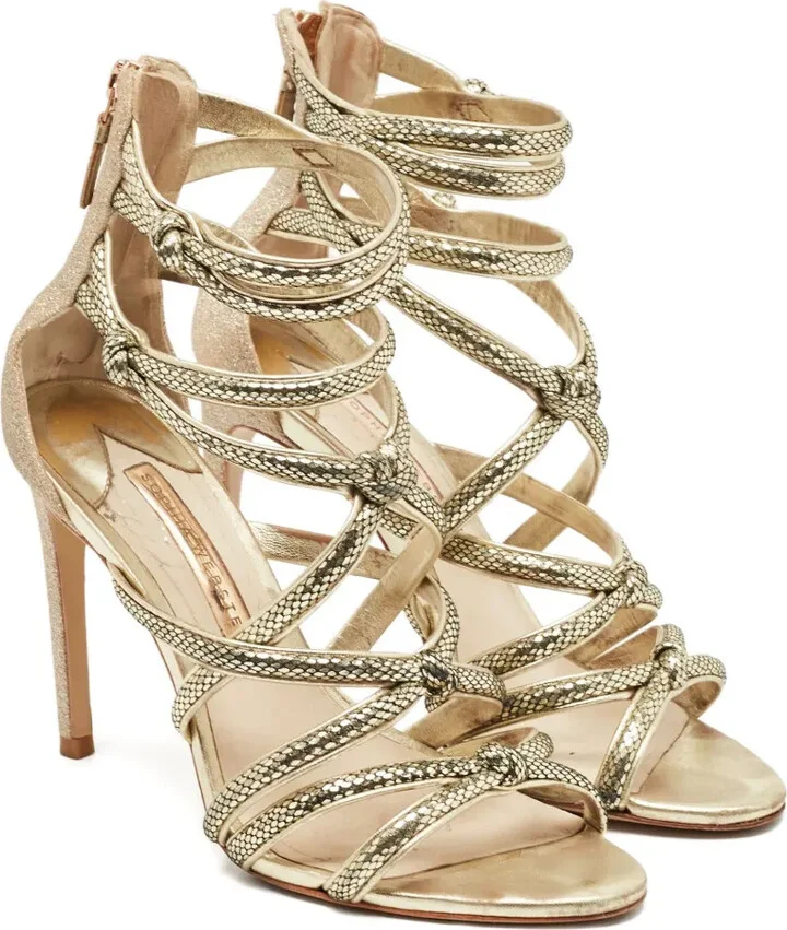 pre-owned 110mm Freya leather sandals - Image 2