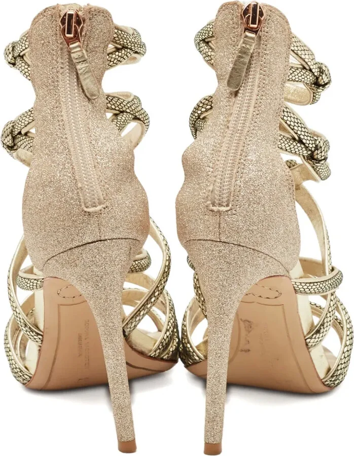 pre-owned 110mm Freya leather sandals - Image 3