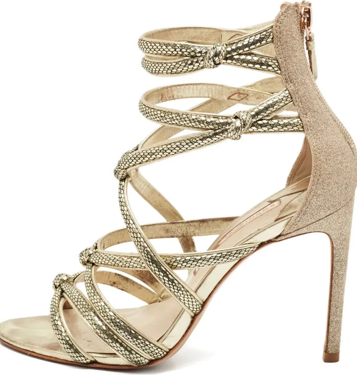 pre-owned 110mm Freya leather sandals