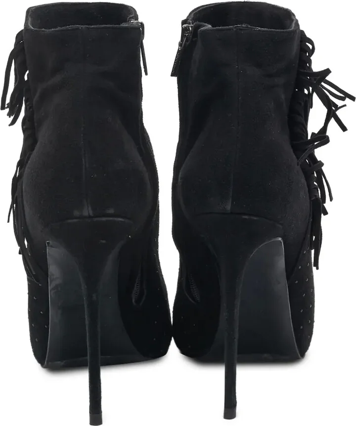 Pre-Owned 110mm Fringe-Embellished Studded Ankle Boots - Image 3