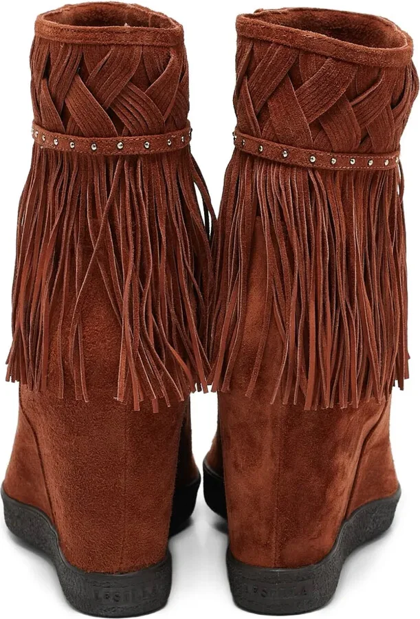 Pre-Owned 110mm Fringed Boots - Image 3