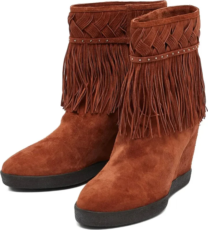 Pre-Owned 110mm Fringed Boots - Image 4