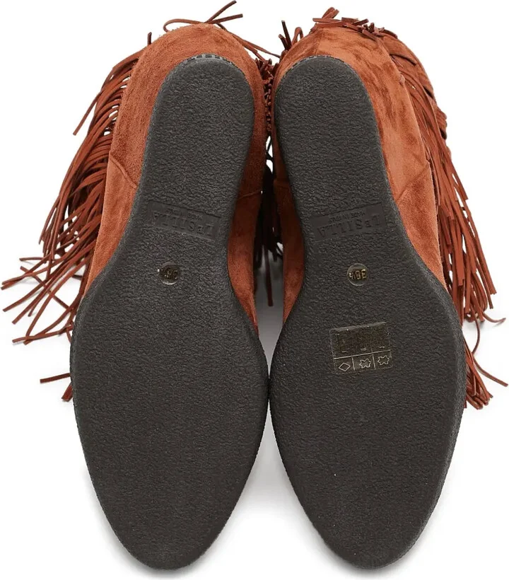 Pre-Owned 110mm Fringed Boots - Image 5