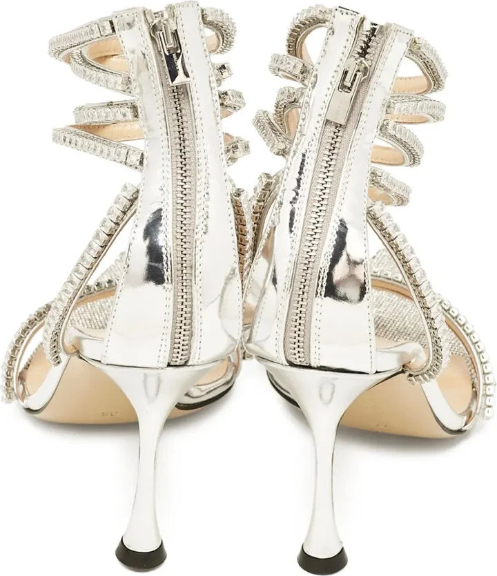 pre-owned 110mm Gaia rhinestone-embellished stiletto sandals - Image 4