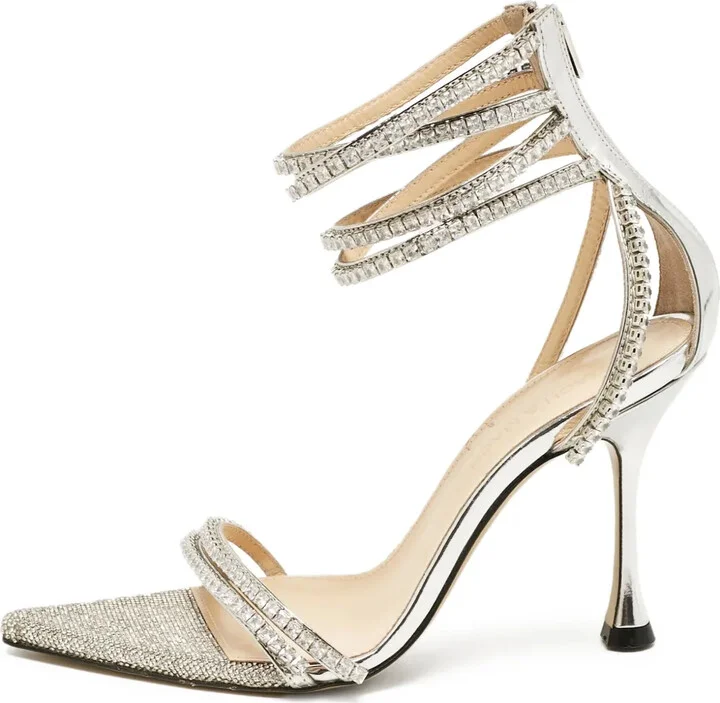 pre-owned 110mm Gaia rhinestone-embellished stiletto sandals