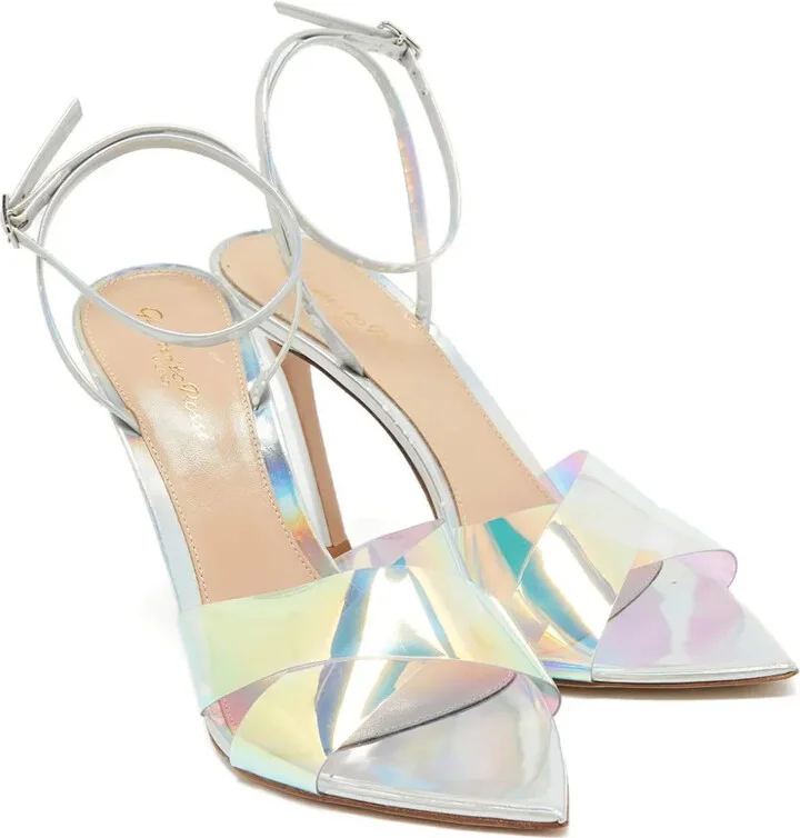 Pre-Owned 110mm Iridescent-Effect Sandals - Image 2
