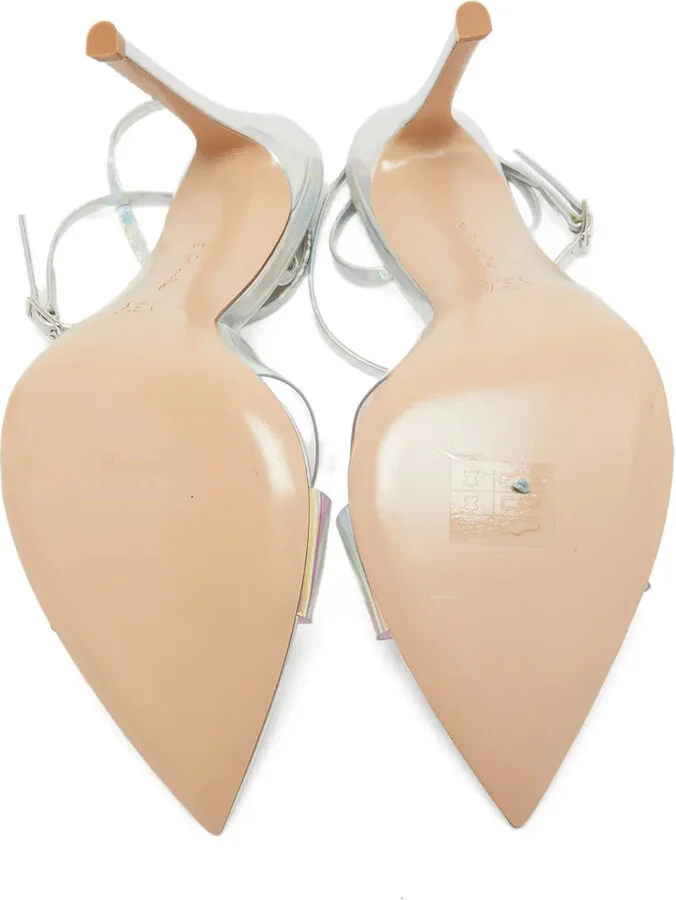 Pre-Owned 110mm Iridescent-Effect Sandals - Image 4