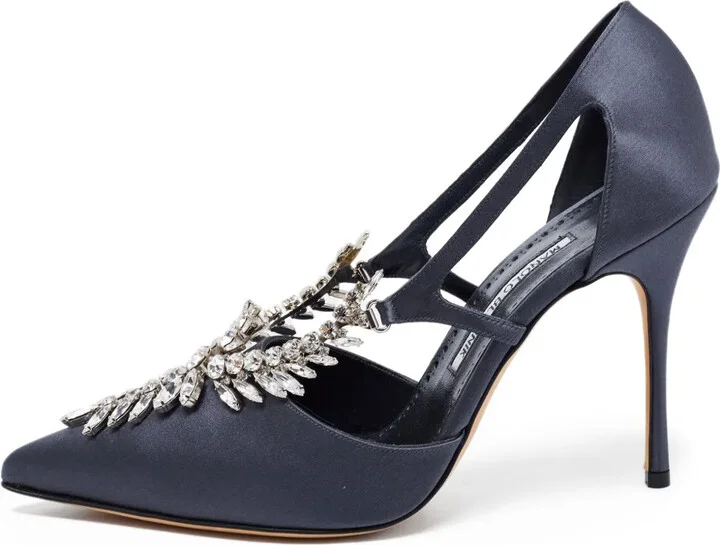 pre-owned 110mm Lala crystal-embellished pointed-toe pumps