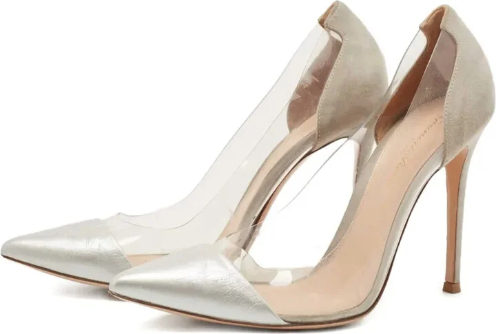 Pre-owned 110mm leather pumps - Image 2