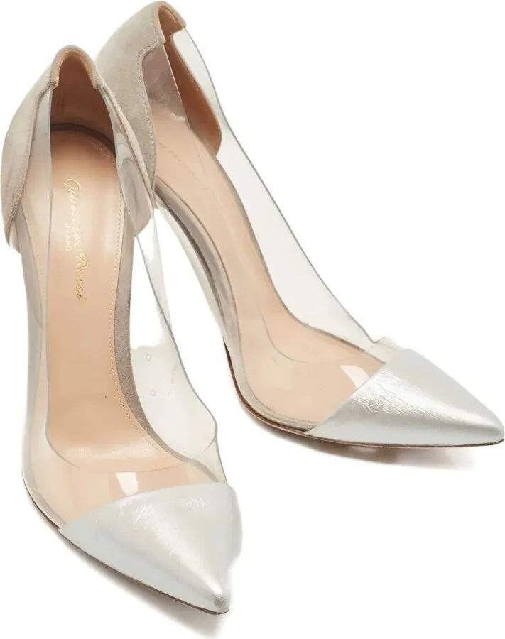 Pre-owned 110mm leather pumps - Image 3