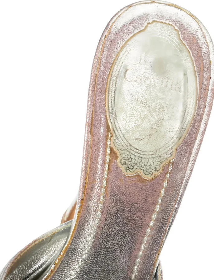 Pre-Owned 110mm Leather Sandals - Image 5