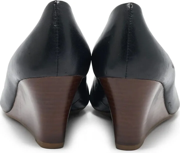 Pre-Owned 110mm Leather Wedges - Image 4