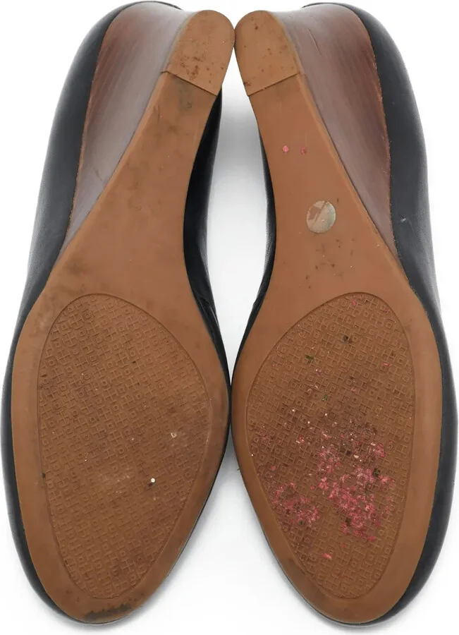 Pre-Owned 110mm Leather Wedges - Image 5