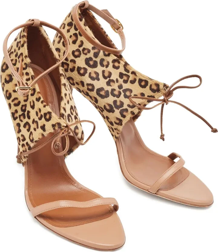Pre-Owned 110mm Leopard-Print Sandals - Image 2