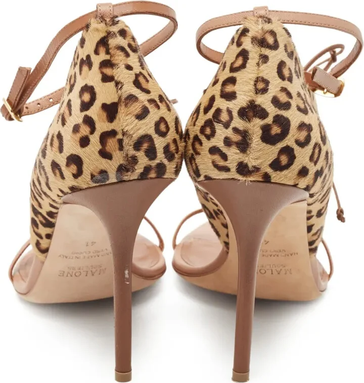 Pre-Owned 110mm Leopard-Print Sandals - Image 3