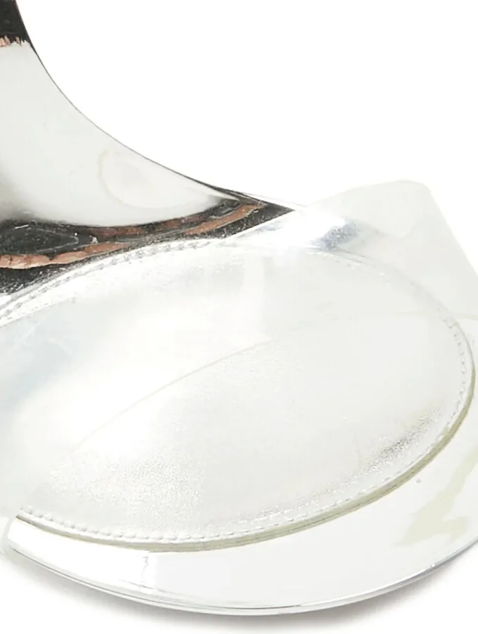 Pre-Owned 110mm Metallic Stiletto-Heel Sandals - Image 5