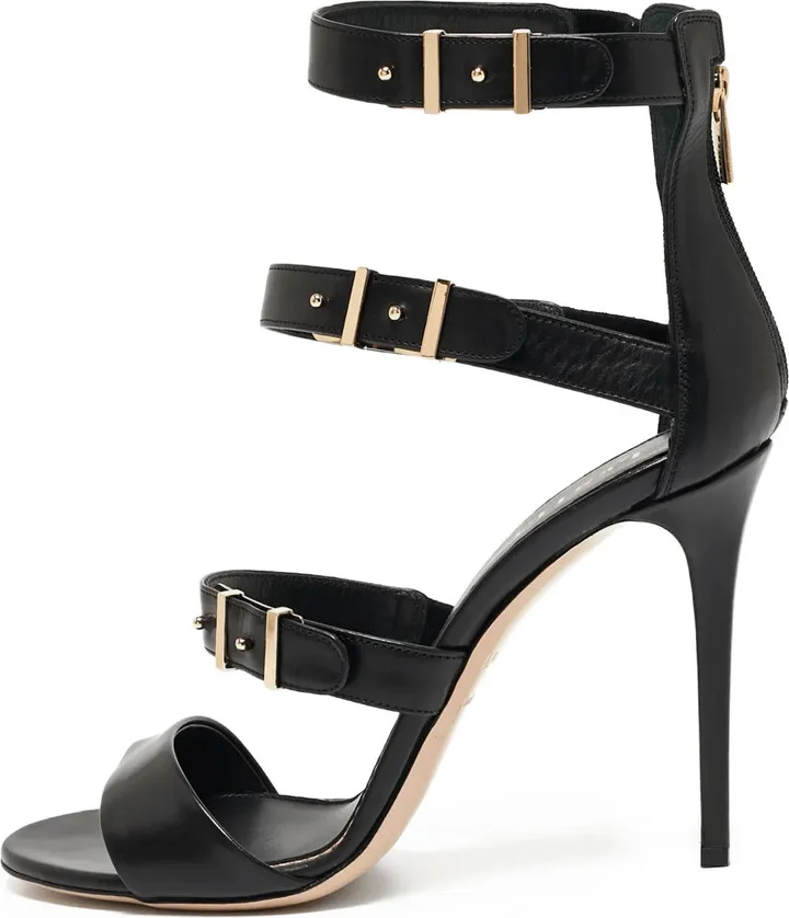 pre-owned 110mm Minerva strappy sandals