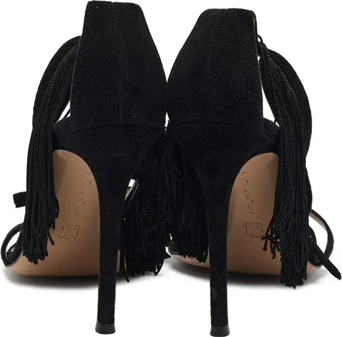pre-owned 110mm Olivia fringed sandals - Image 3
