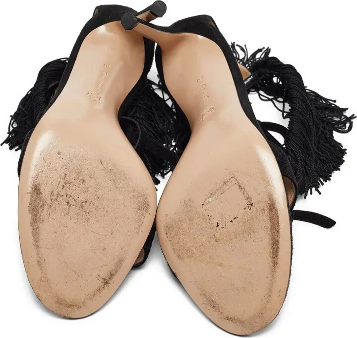 pre-owned 110mm Olivia fringed sandals - Image 4