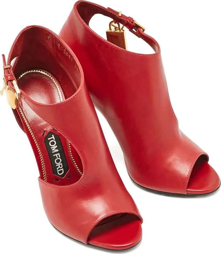 Pre-Owned 110mm Padlock-Detail Boots - Image 2