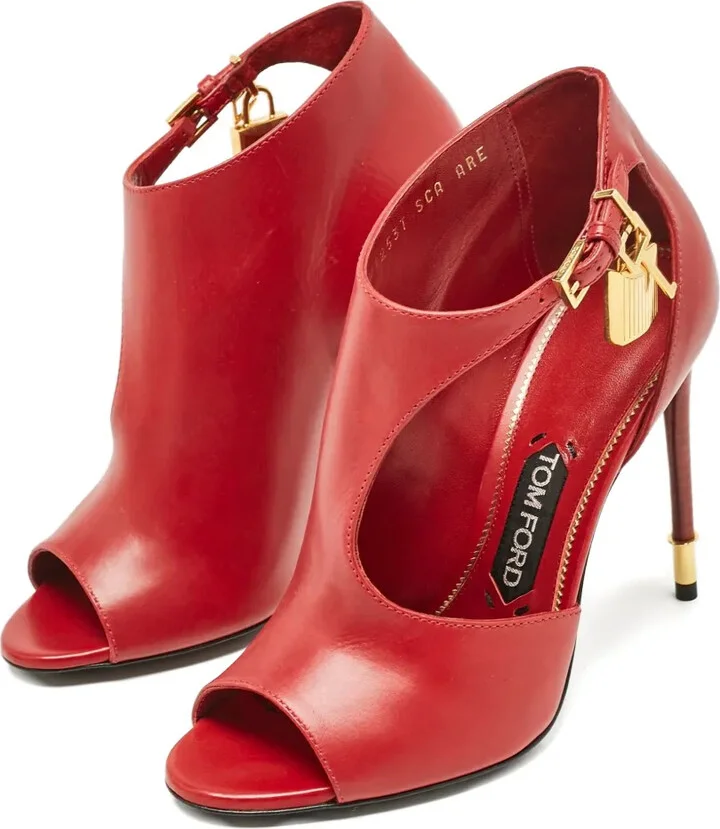 Pre-Owned 110mm Padlock-Detail Boots - Image 3