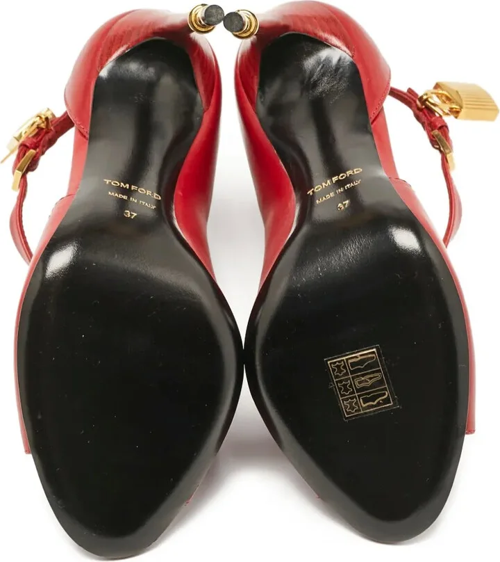 Pre-Owned 110mm Padlock-Detail Boots - Image 5