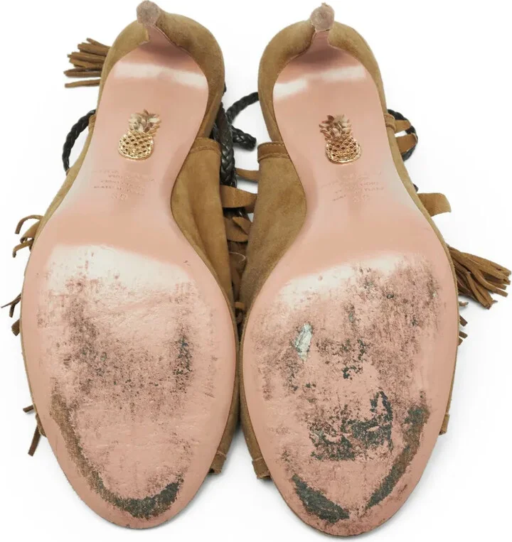pre-owned 110mm Pocahontas fringed sandals - Image 5