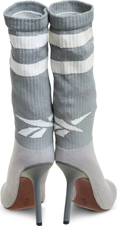 Pre-owned 110mm pointed sock-style ankle boots - Image 3