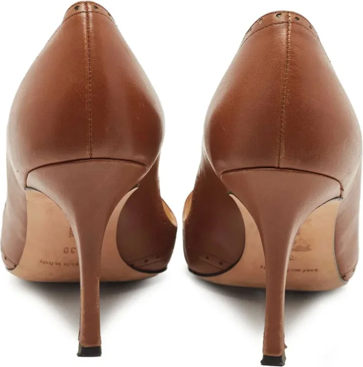 Pre-Owned 110mm Pointed-Toe Perforated Pumps - Image 3